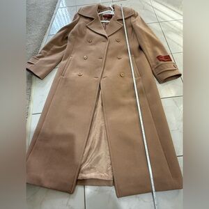 Aritzia Classic Camel Double-Breasted Trench Coat